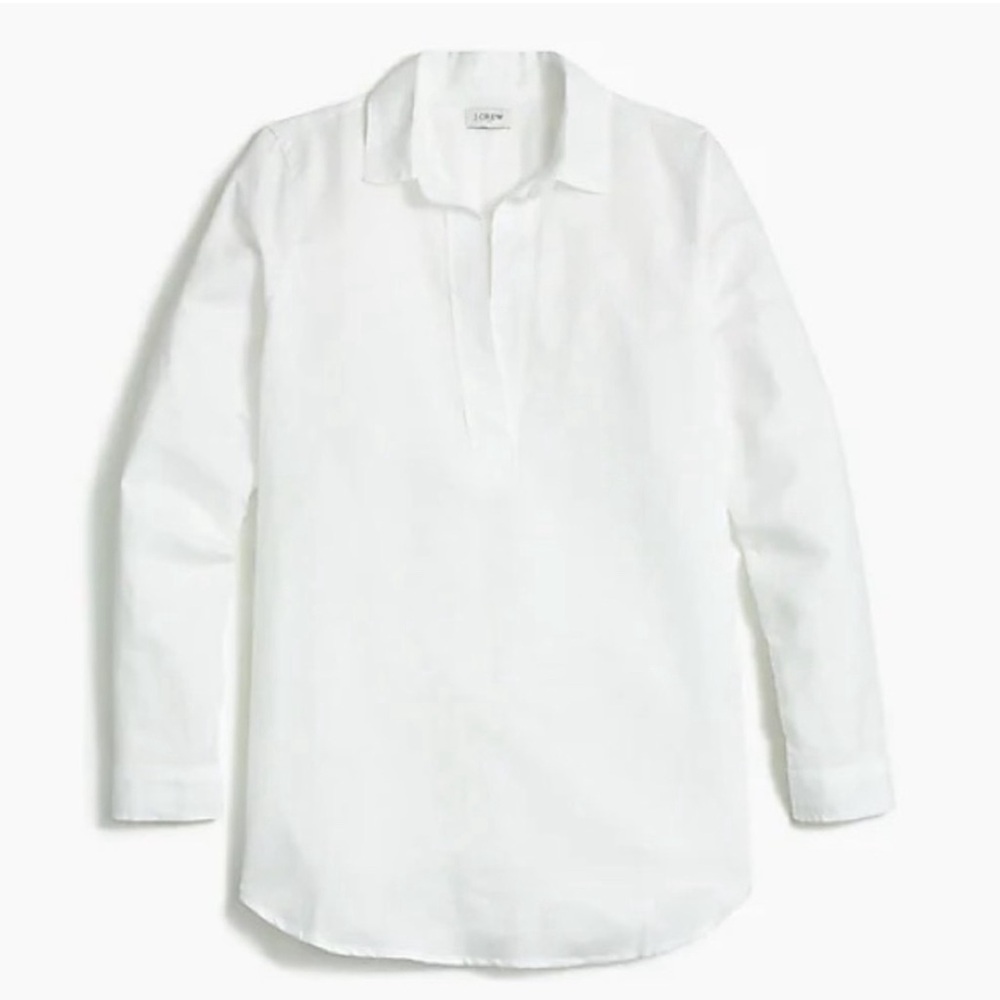 J. Crew High Low Linen/Cotton Tunic